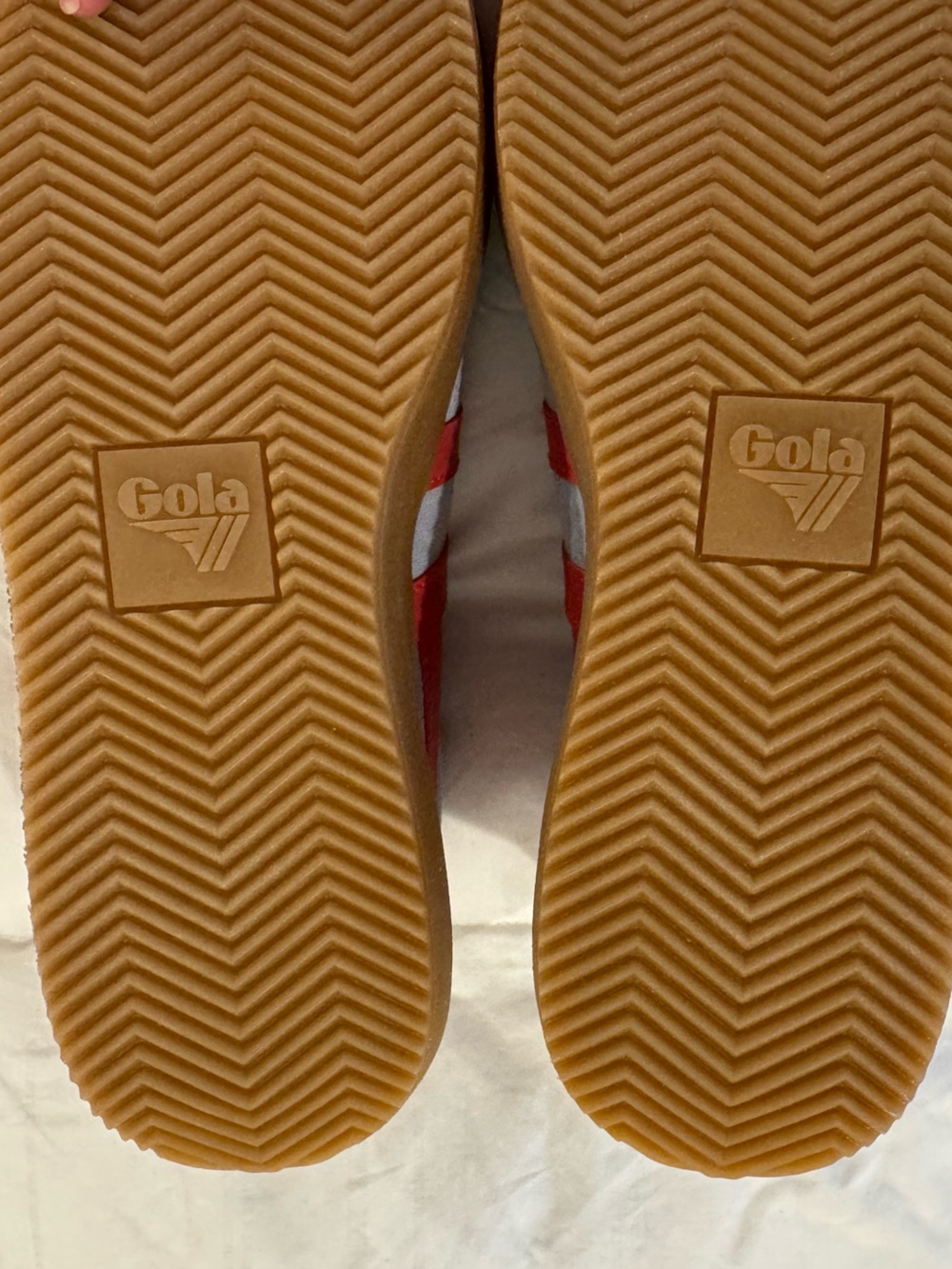 Gola Athena Style Light Blue Suede Sneaker with Red Stripes | NEW - Picture 7 of 7